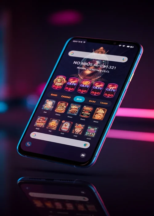 Interface utilisateur élégante d'Oscarspin Casino sur un écran d'ordinateur portable, affichant la page d'accueil avec des bonus attractifs et une sélection variée de jeux de casino.